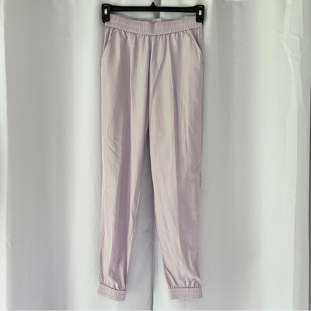 Adika Jogger Lightweight Track Pants Purple Elastic Waist & Cuffs Pockets Sz S